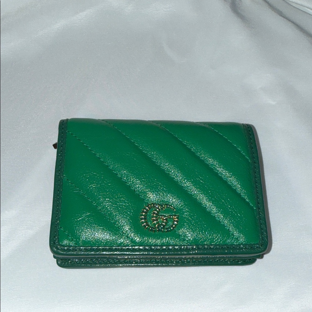 Gucci Emerald Green Quilted Wallet